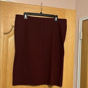 Ann Taylor Deep Red Pencil Skirt